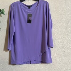 Investments Purple Asymmetrical Women's Blouse